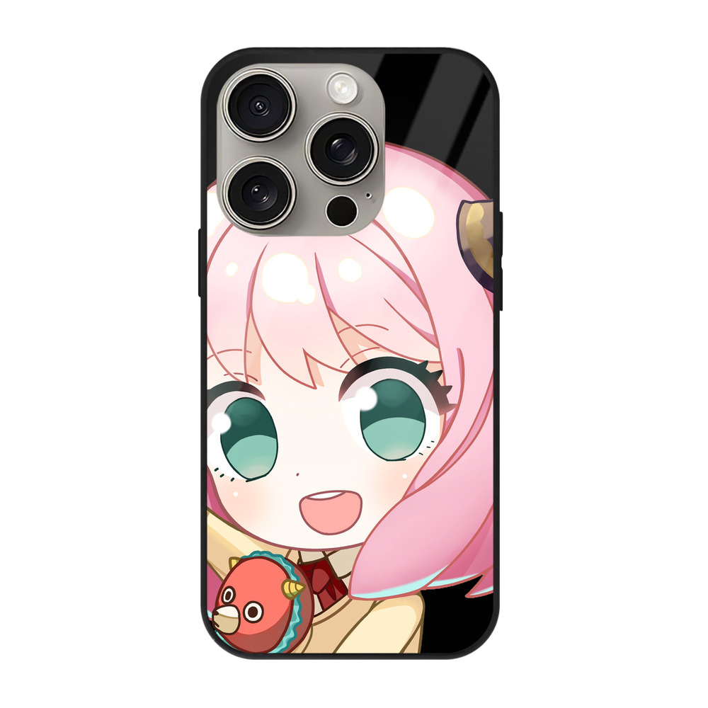 （画像用） SPY×FAMILY间谍家家酒 【iPhone15Pro対応】スマホケース 耐衝撃＆黄変防止 背面ガラス