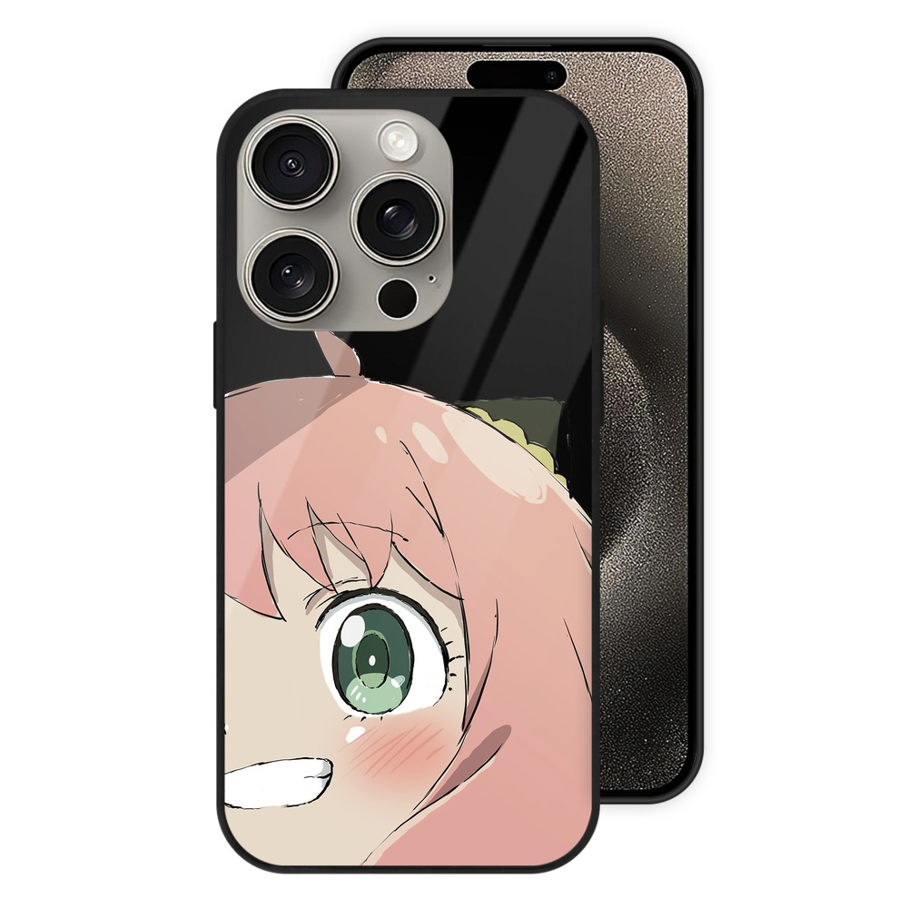 （画像用） SPY×FAMILY间谍家家酒 【iPhone15Pro対応】スマホケース 耐衝撃＆黄変防止 背面ガラス