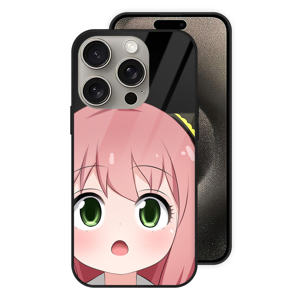 （画像用） SPY×FAMILY间谍家家酒 【iPhone15Pro対応】スマホケース 耐衝撃＆黄変防止 背面ガラス