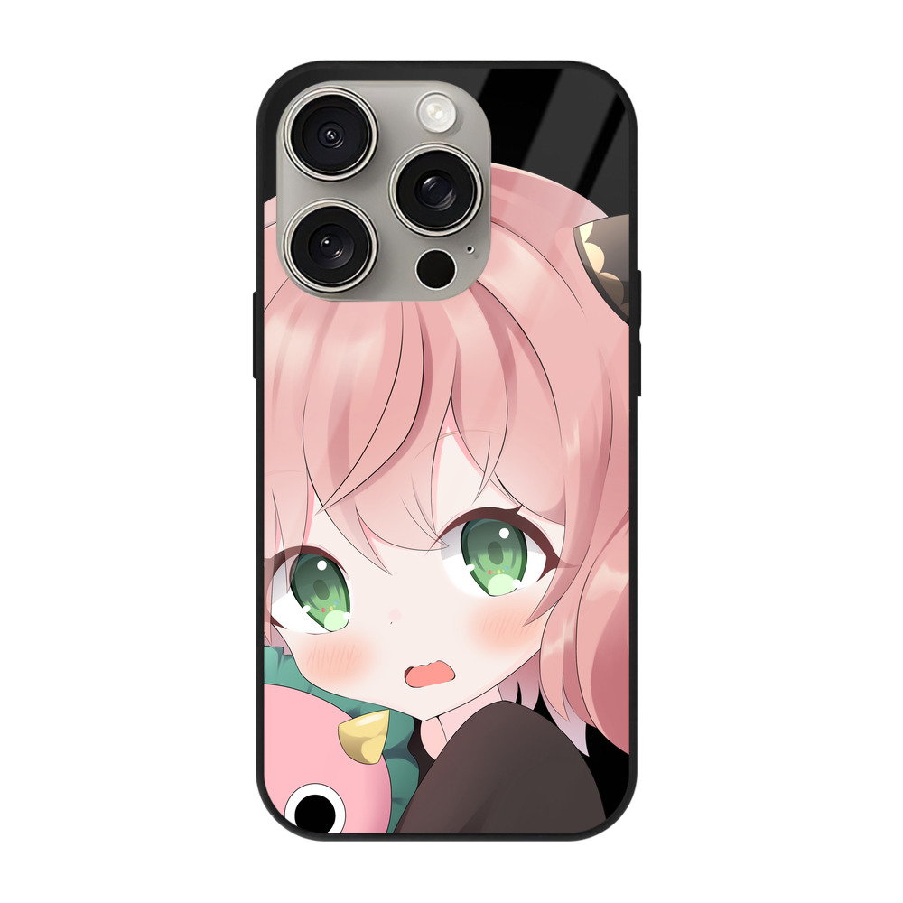 （画像用） SPY×FAMILY间谍家家酒 【iPhone15Pro対応】スマホケース 耐衝撃＆黄変防止 背面ガラス