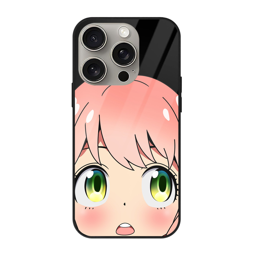 （画像用） SPY×FAMILY间谍家家酒 【iPhone15Pro対応】スマホケース 耐衝撃＆黄変防止 背面ガラス