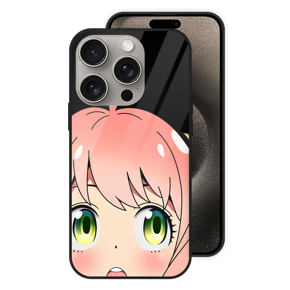 （画像用） SPY×FAMILY间谍家家酒 【iPhone15Pro対応】スマホケース 耐衝撃＆黄変防止 背面ガラス
