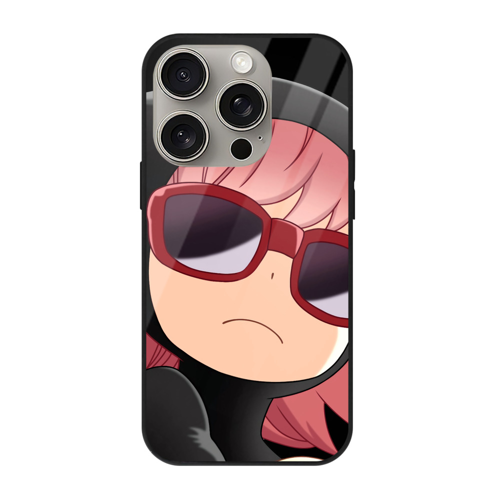 （画像用） SPY×FAMILY间谍家家酒 【iPhone15Pro対応】スマホケース 耐衝撃＆黄変防止 背面ガラス
