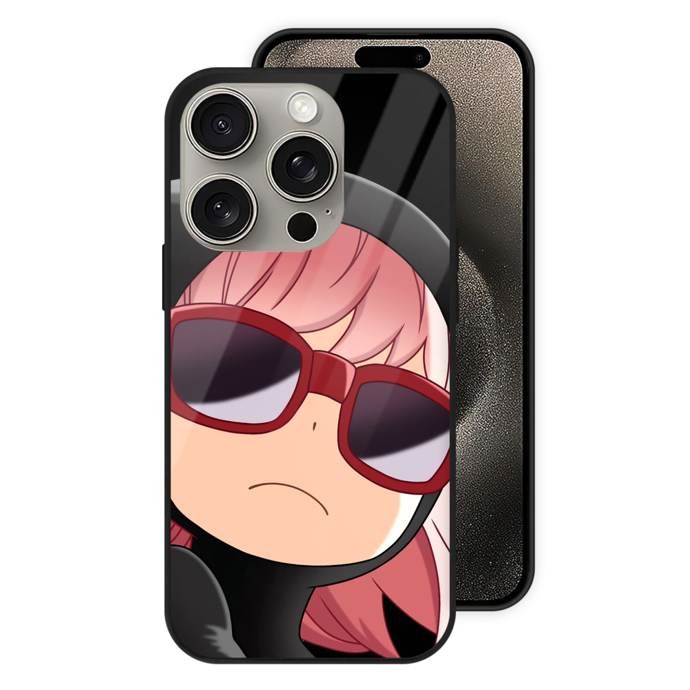 （画像用） SPY×FAMILY间谍家家酒 【iPhone15Pro対応】スマホケース 耐衝撃＆黄変防止 背面ガラス