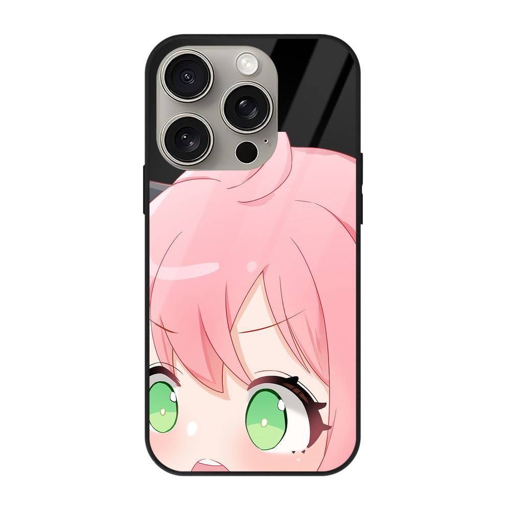 （画像用） SPY×FAMILY间谍家家酒 【iPhone15Pro対応】スマホケース 耐衝撃＆黄変防止 背面ガラス