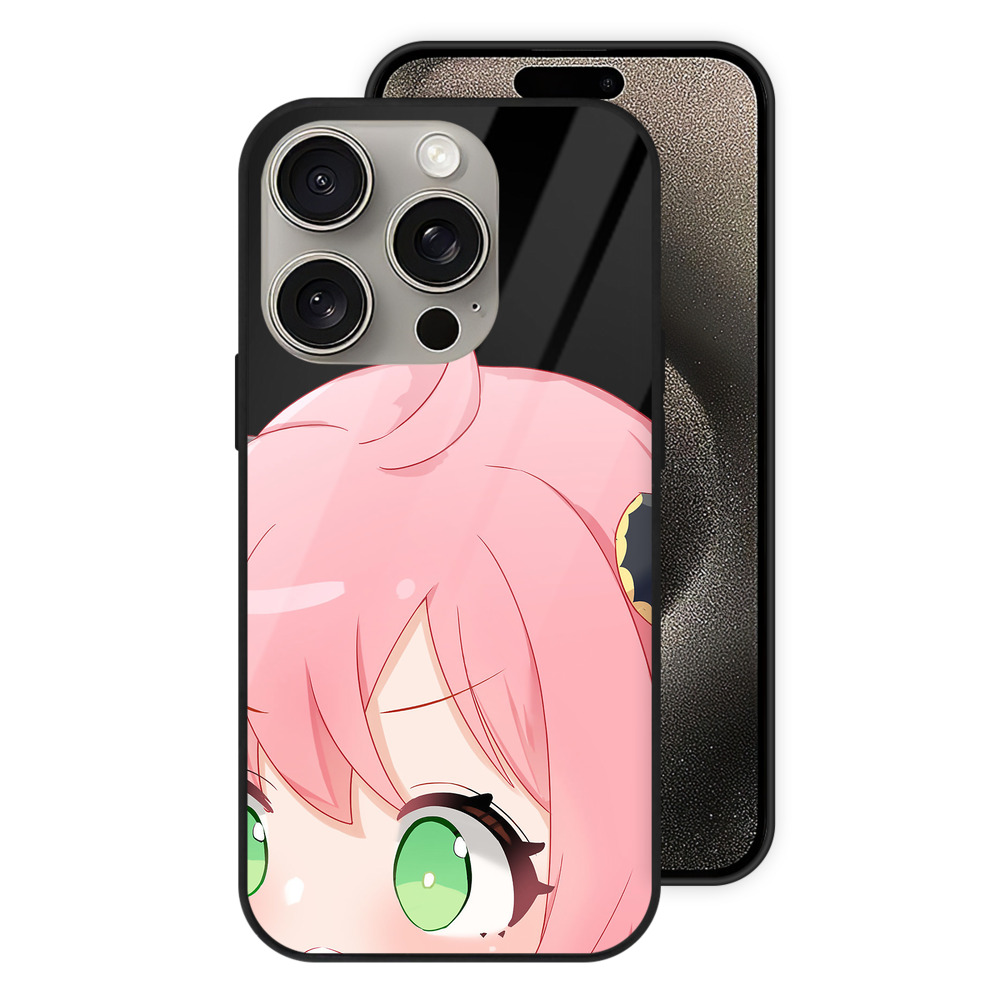 （画像用） SPY×FAMILY间谍家家酒 【iPhone15Pro対応】スマホケース 耐衝撃＆黄変防止 背面ガラス