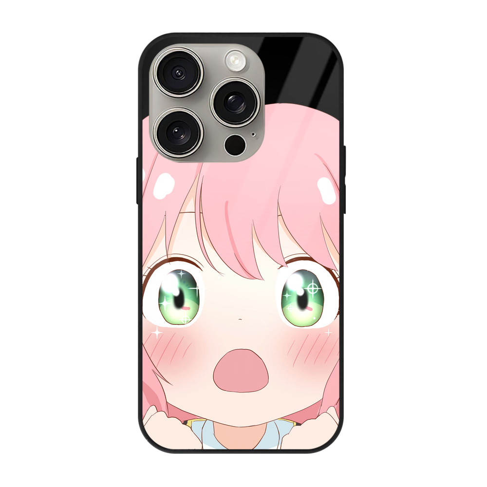 （画像用） SPY×FAMILY间谍家家酒 【iPhone15Pro対応】スマホケース 耐衝撃＆黄変防止 背面ガラス