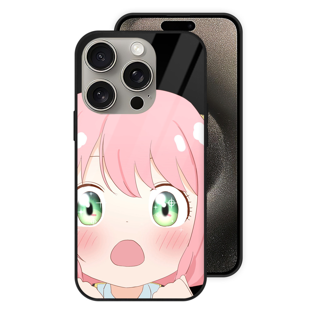 （画像用） SPY×FAMILY间谍家家酒 【iPhone15Pro対応】スマホケース 耐衝撃＆黄変防止 背面ガラス