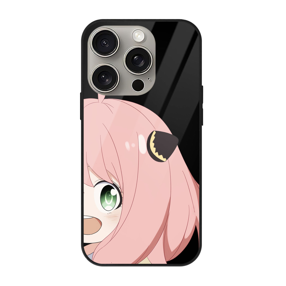 （画像用） SPY×FAMILY间谍家家酒 【iPhone15Pro対応】スマホケース 耐衝撃＆黄変防止 背面ガラス