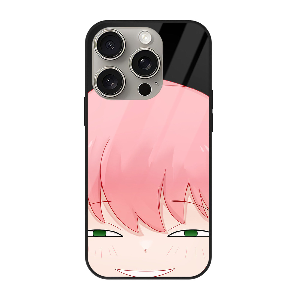 （画像用） SPY×FAMILY间谍家家酒 【iPhone15Pro対応】スマホケース 耐衝撃＆黄変防止 背面ガラス