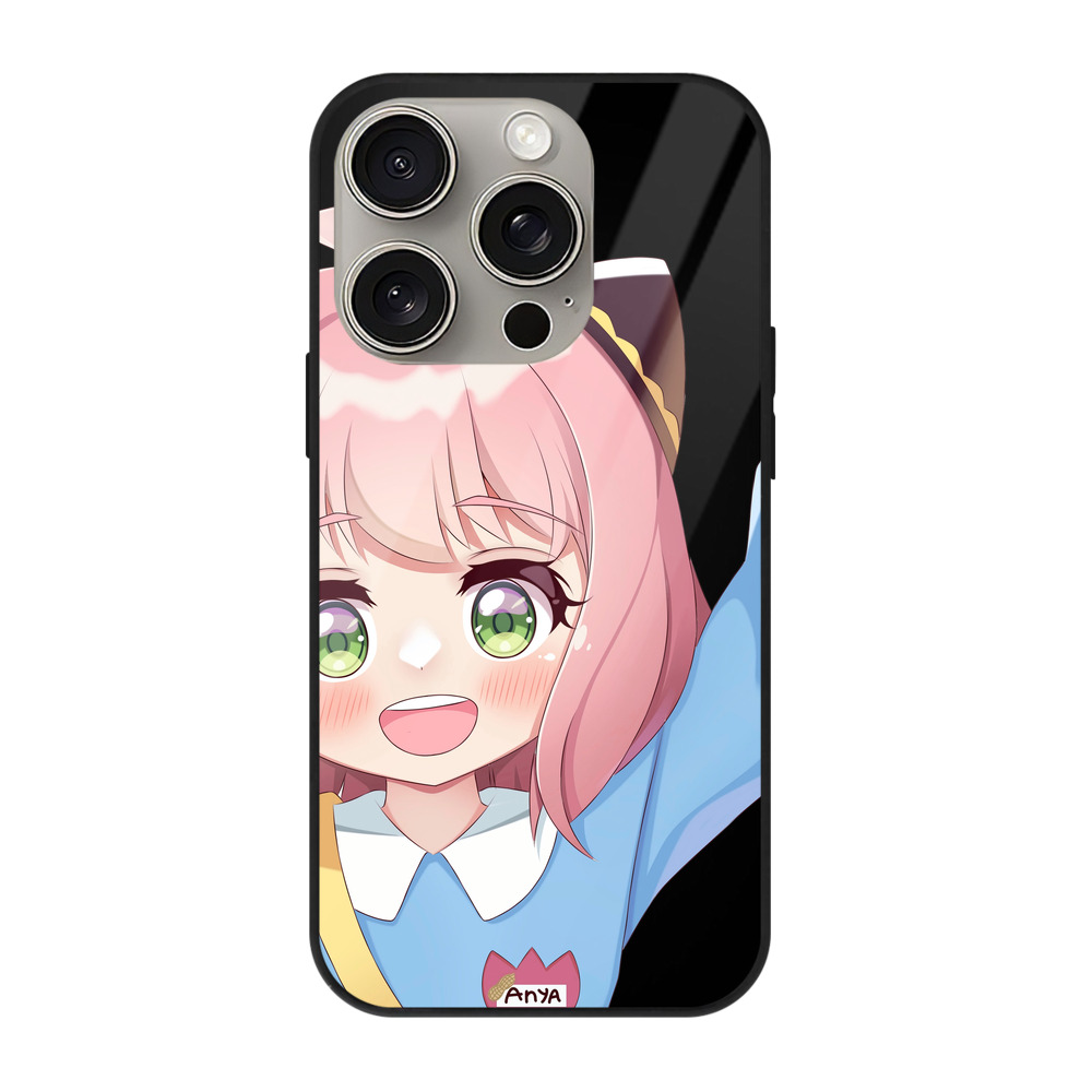 （画像用） SPY×FAMILY间谍家家酒 【iPhone15Pro対応】スマホケース 耐衝撃＆黄変防止 背面ガラス