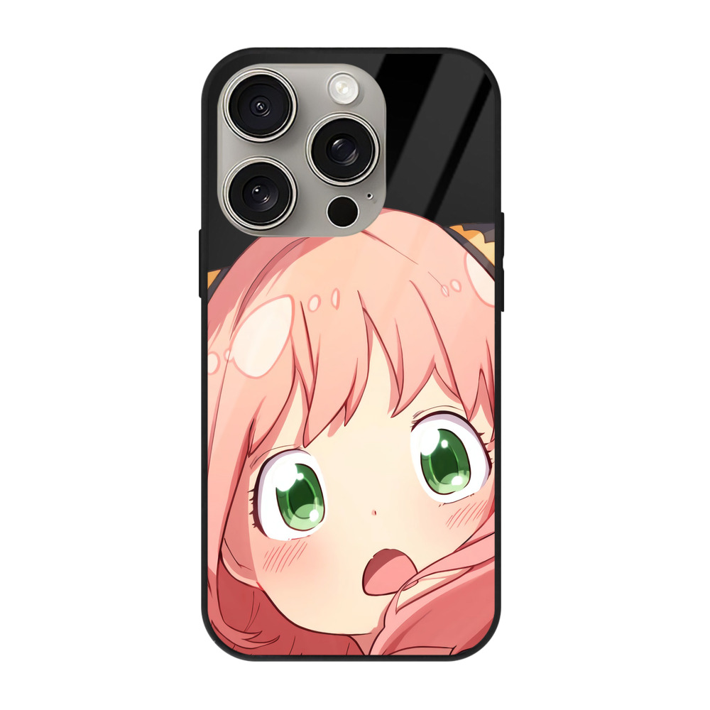 （画像用） SPY×FAMILY间谍家家酒 【iPhone15Pro対応】スマホケース 耐衝撃＆黄変防止 背面ガラス