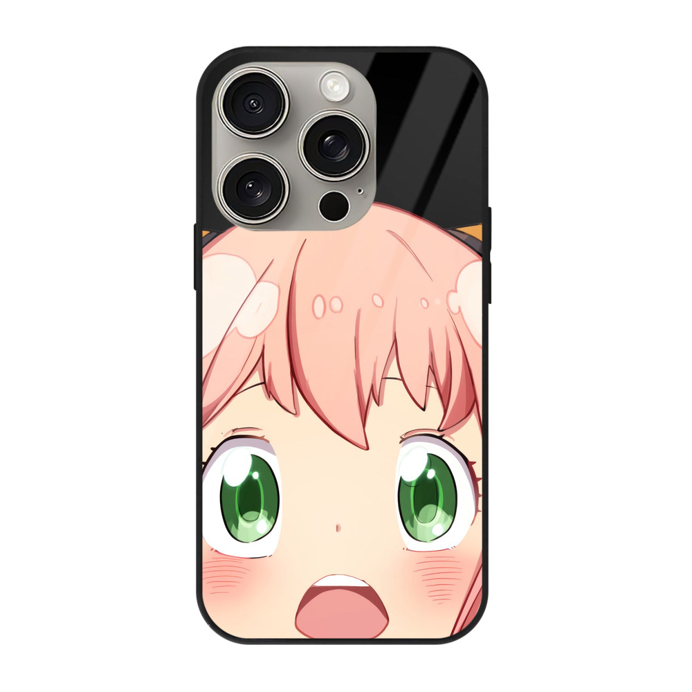 （画像用） SPY×FAMILY间谍家家酒 【iPhone15Pro対応】スマホケース 耐衝撃＆黄変防止 背面ガラス