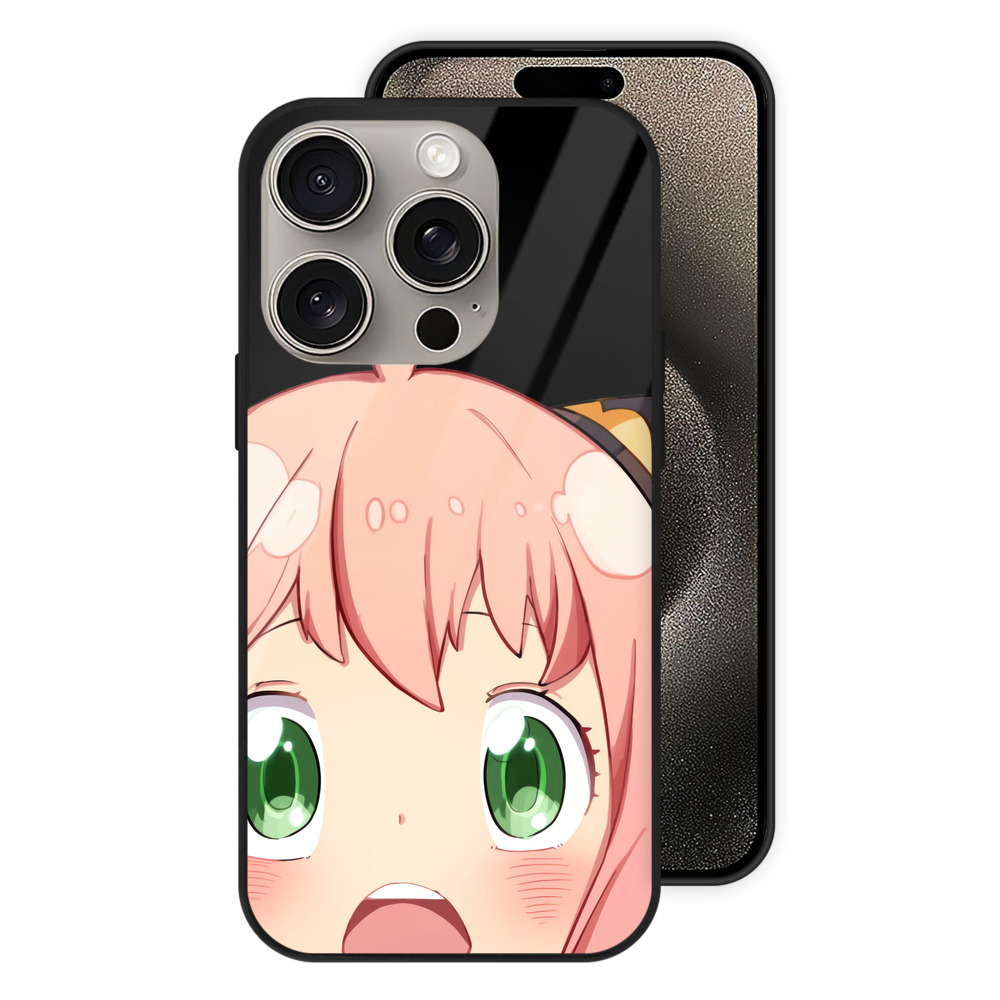 （画像用） SPY×FAMILY间谍家家酒 【iPhone15Pro対応】スマホケース 耐衝撃＆黄変防止 背面ガラス