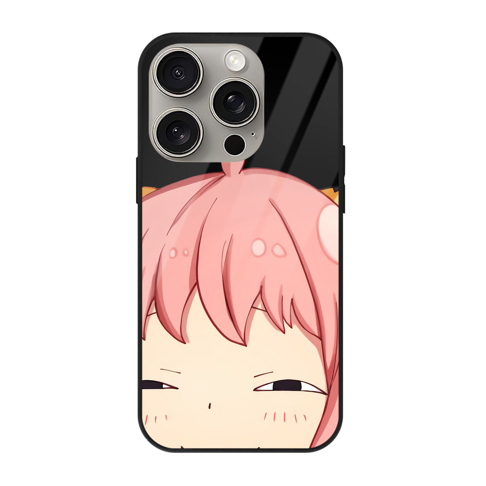 （画像用） SPY×FAMILY间谍家家酒 【iPhone15Pro対応】スマホケース 耐衝撃＆黄変防止 背面ガラス