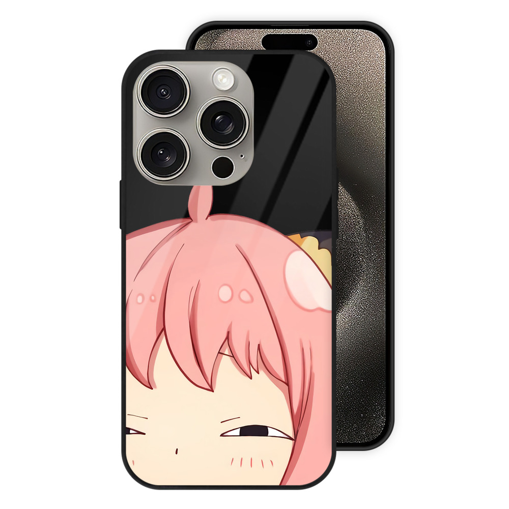 （画像用） SPY×FAMILY间谍家家酒 【iPhone15Pro対応】スマホケース 耐衝撃＆黄変防止 背面ガラス
