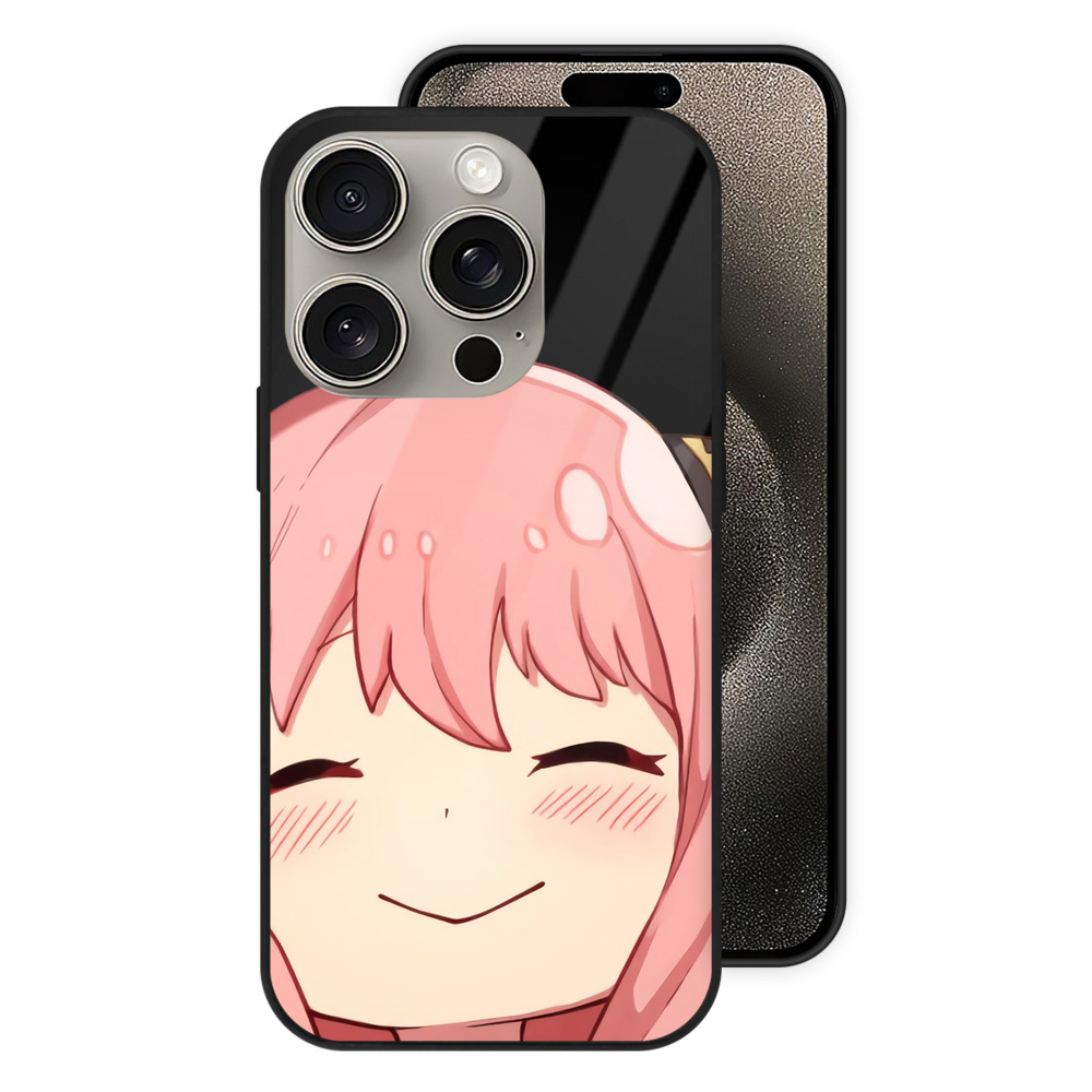 （画像用） SPY×FAMILY间谍家家酒 【iPhone15Pro対応】スマホケース 耐衝撃＆黄変防止 背面ガラス