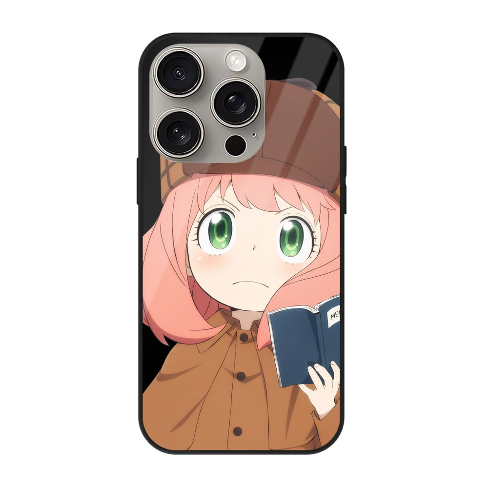 （画像用） SPY×FAMILY间谍家家酒 【iPhone15Pro対応】スマホケース 耐衝撃＆黄変防止 背面ガラス
