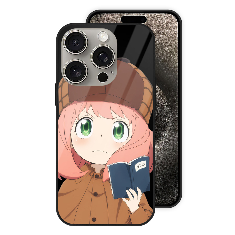 （画像用） SPY×FAMILY间谍家家酒 【iPhone15Pro対応】スマホケース 耐衝撃＆黄変防止 背面ガラス