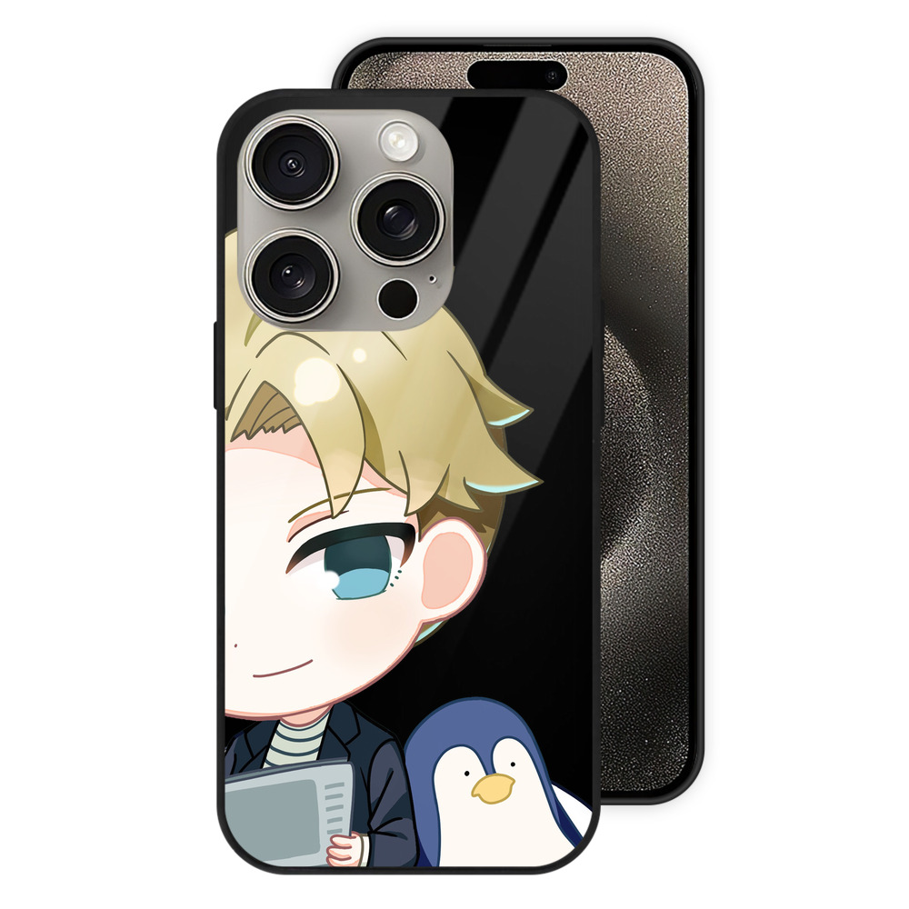 （画像用） SPY×FAMILY间谍家家酒 【iPhone15Pro対応】スマホケース 耐衝撃＆黄変防止 背面ガラス