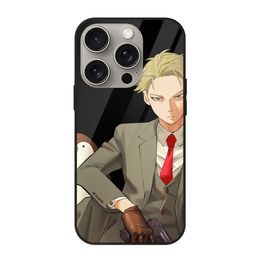 （画像用） SPY×FAMILY间谍家家酒 【iPhone15Pro対応】スマホケース 耐衝撃＆黄変防止 背面ガラス