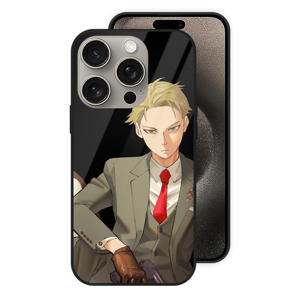 （画像用） SPY×FAMILY间谍家家酒 【iPhone15Pro対応】スマホケース 耐衝撃＆黄変防止 背面ガラス