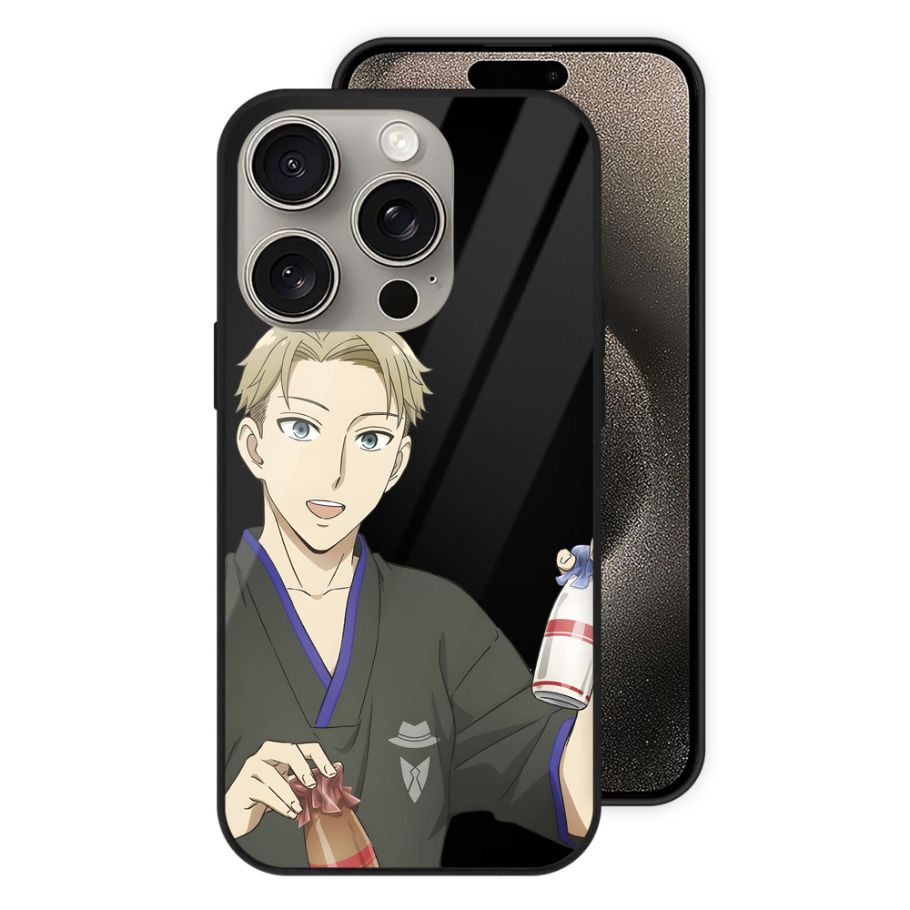 （画像用） SPY×FAMILY间谍家家酒 【iPhone15Pro対応】スマホケース 耐衝撃＆黄変防止 背面ガラス