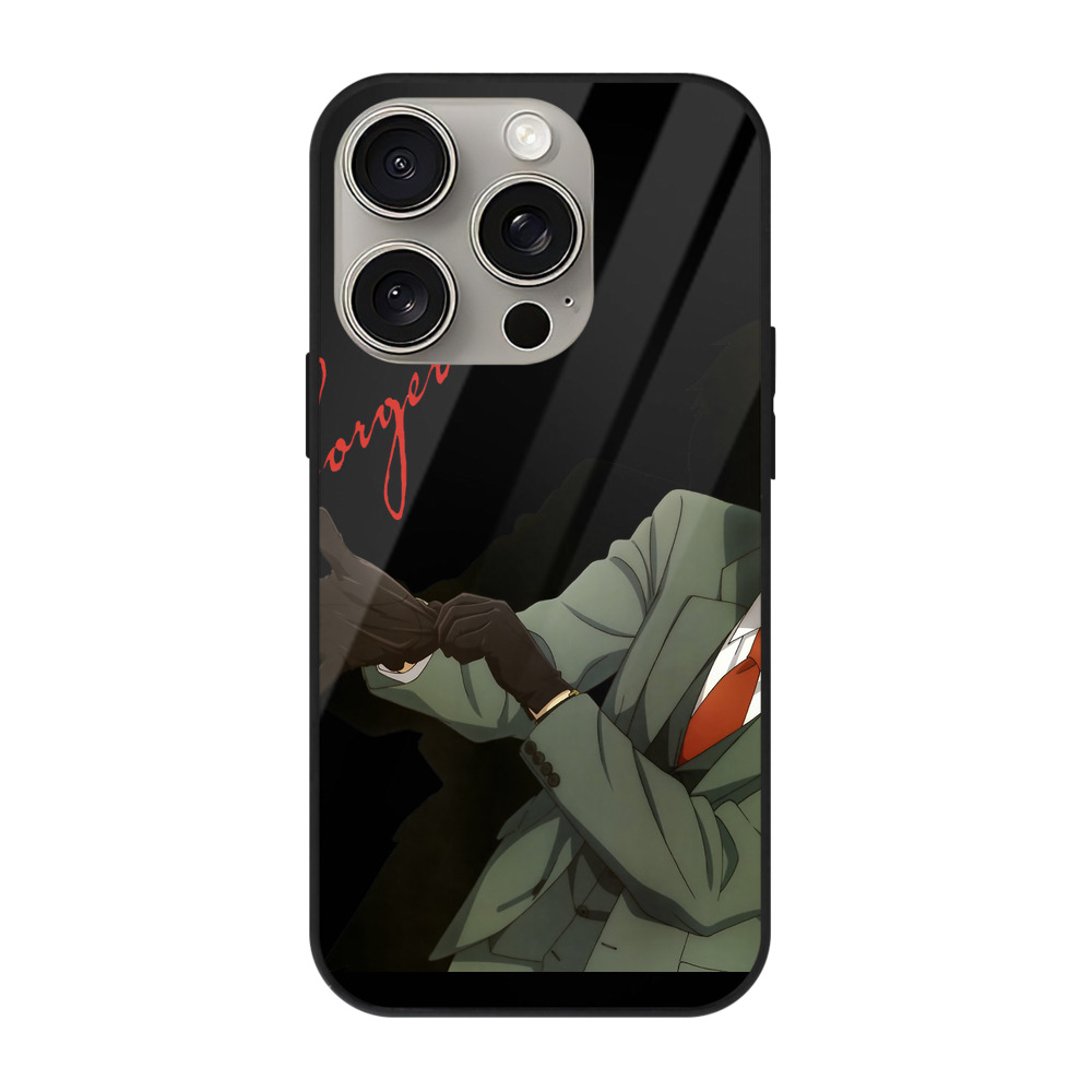 （画像用） SPY×FAMILY间谍家家酒 【iPhone15Pro対応】スマホケース 耐衝撃＆黄変防止 背面ガラス