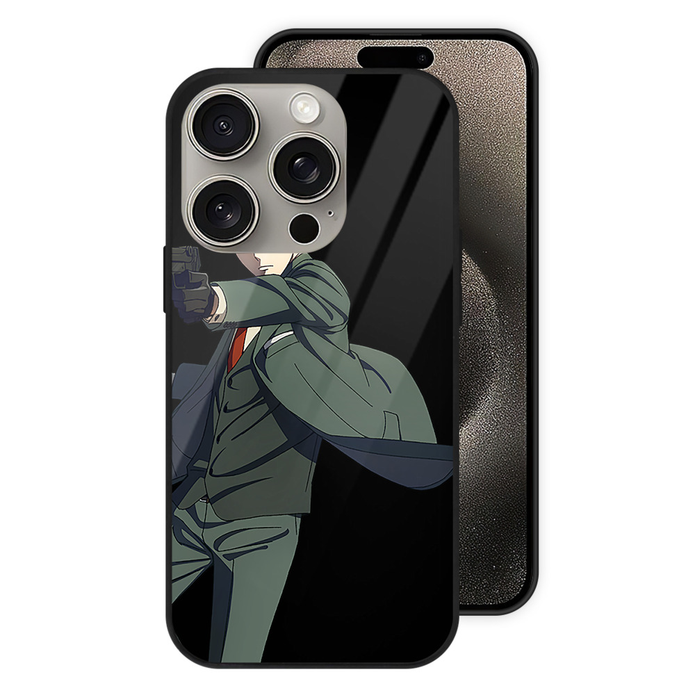 （画像用） SPY×FAMILY间谍家家酒 【iPhone15Pro対応】スマホケース 耐衝撃＆黄変防止 背面ガラス