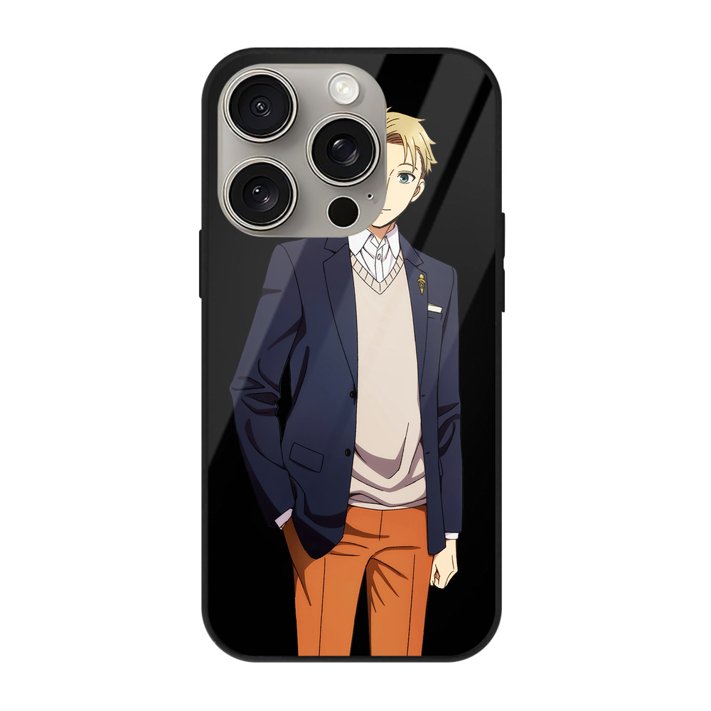 （画像用） SPY×FAMILY间谍家家酒 【iPhone15Pro対応】スマホケース 耐衝撃＆黄変防止 背面ガラス