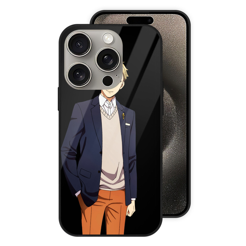 （画像用） SPY×FAMILY间谍家家酒 【iPhone15Pro対応】スマホケース 耐衝撃＆黄変防止 背面ガラス