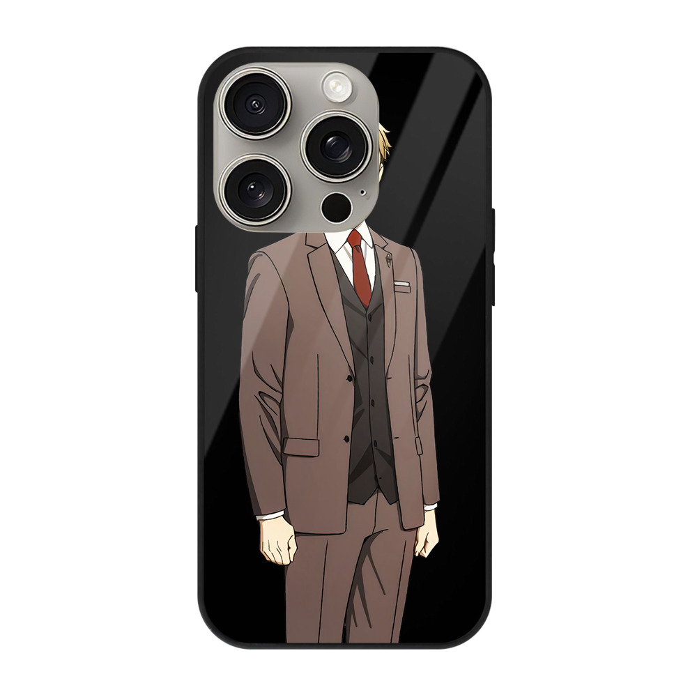 （画像用） SPY×FAMILY间谍家家酒 【iPhone15Pro対応】スマホケース 耐衝撃＆黄変防止 背面ガラス
