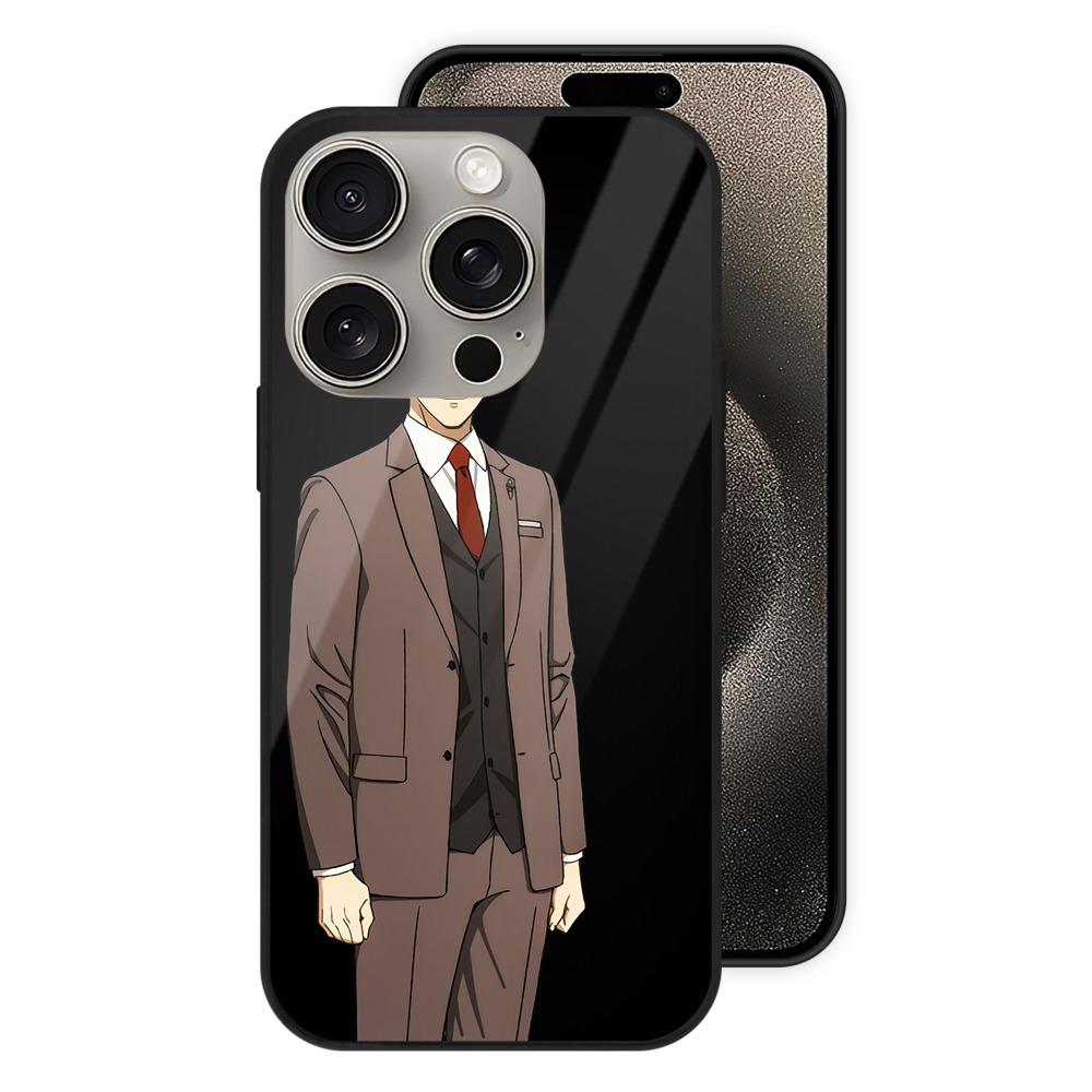 （画像用） SPY×FAMILY间谍家家酒 【iPhone15Pro対応】スマホケース 耐衝撃＆黄変防止 背面ガラス