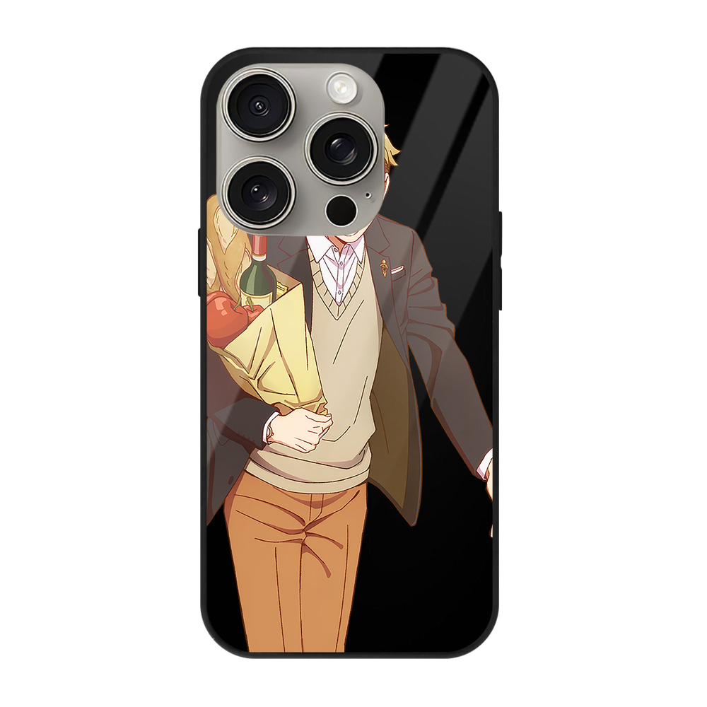 （画像用） SPY×FAMILY间谍家家酒 【iPhone15Pro対応】スマホケース 耐衝撃＆黄変防止 背面ガラス