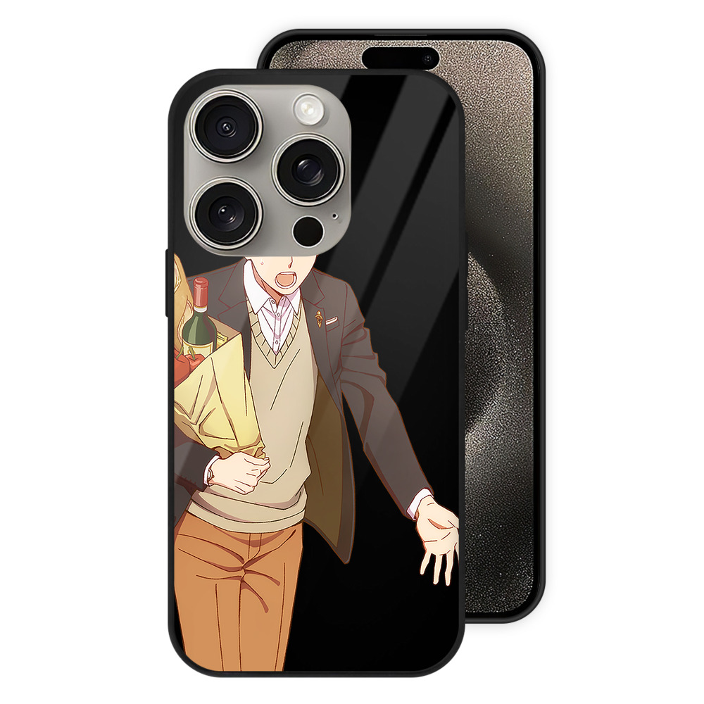 （画像用） SPY×FAMILY间谍家家酒 【iPhone15Pro対応】スマホケース 耐衝撃＆黄変防止 背面ガラス