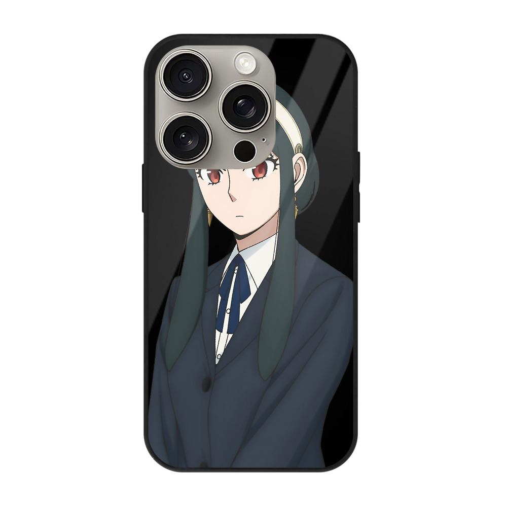 （画像用） SPY×FAMILY间谍家家酒 【iPhone15Pro対応】スマホケース 耐衝撃＆黄変防止 背面ガラス