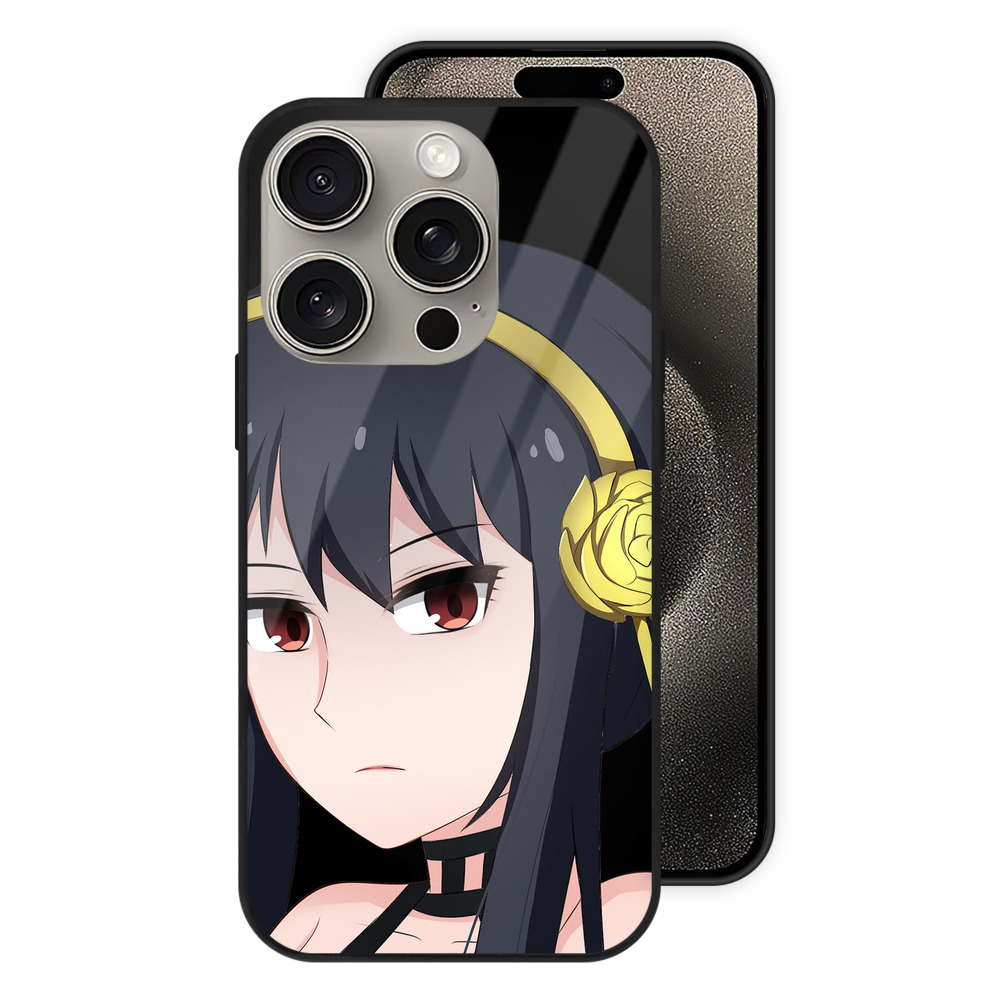 （画像用） SPY×FAMILY间谍家家酒 【iPhone15Pro対応】スマホケース 耐衝撃＆黄変防止 背面ガラス
