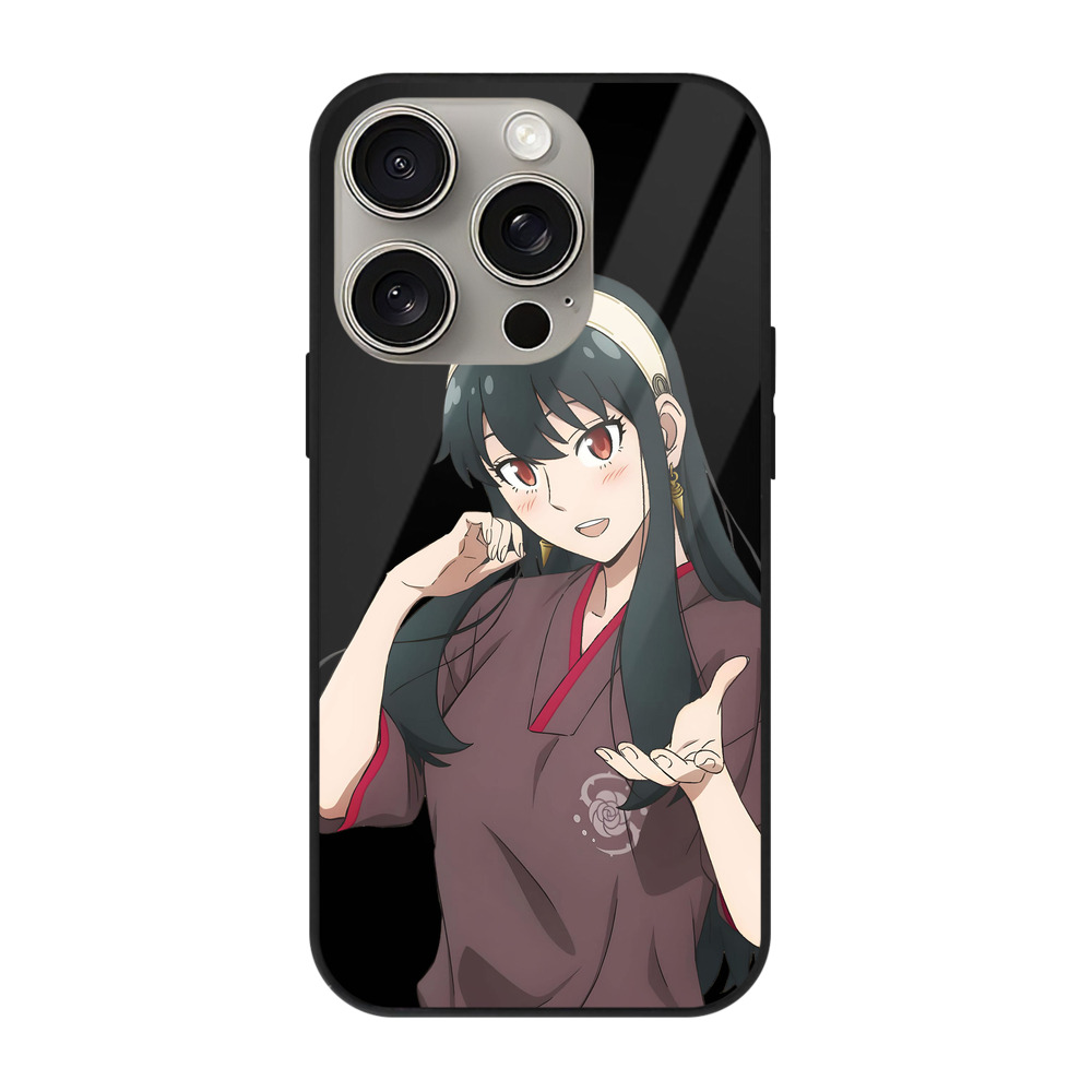 （画像用） SPY×FAMILY间谍家家酒 【iPhone15Pro対応】スマホケース 耐衝撃＆黄変防止 背面ガラス