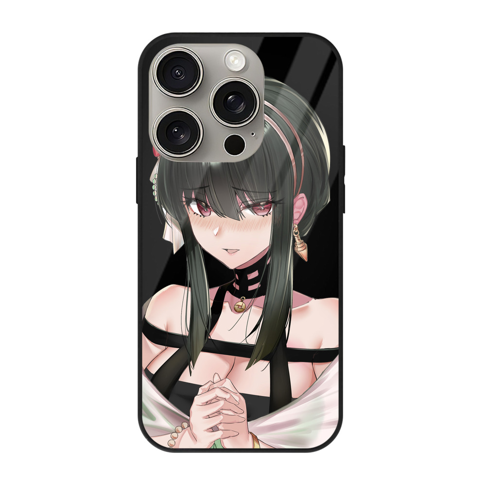 （画像用） SPY×FAMILY间谍家家酒 【iPhone15Pro対応】スマホケース 耐衝撃＆黄変防止 背面ガラス