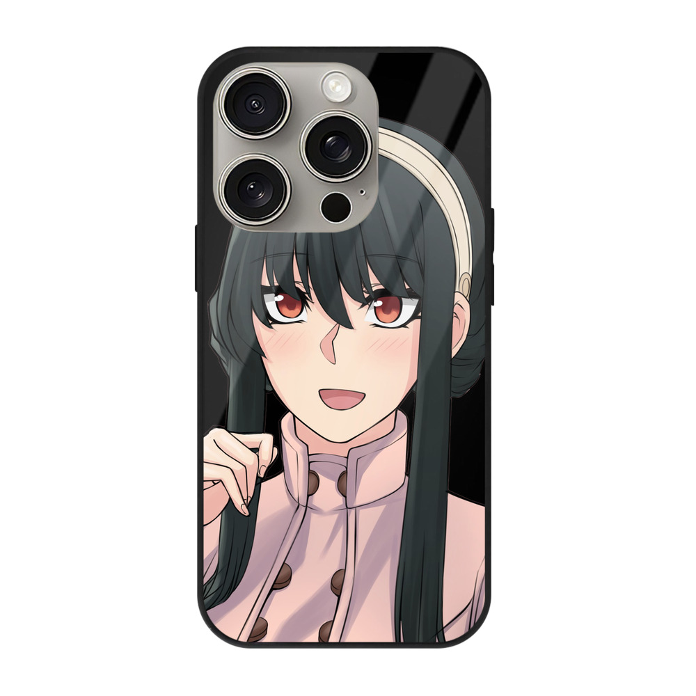 （画像用） SPY×FAMILY间谍家家酒 【iPhone15Pro対応】スマホケース 耐衝撃＆黄変防止 背面ガラス