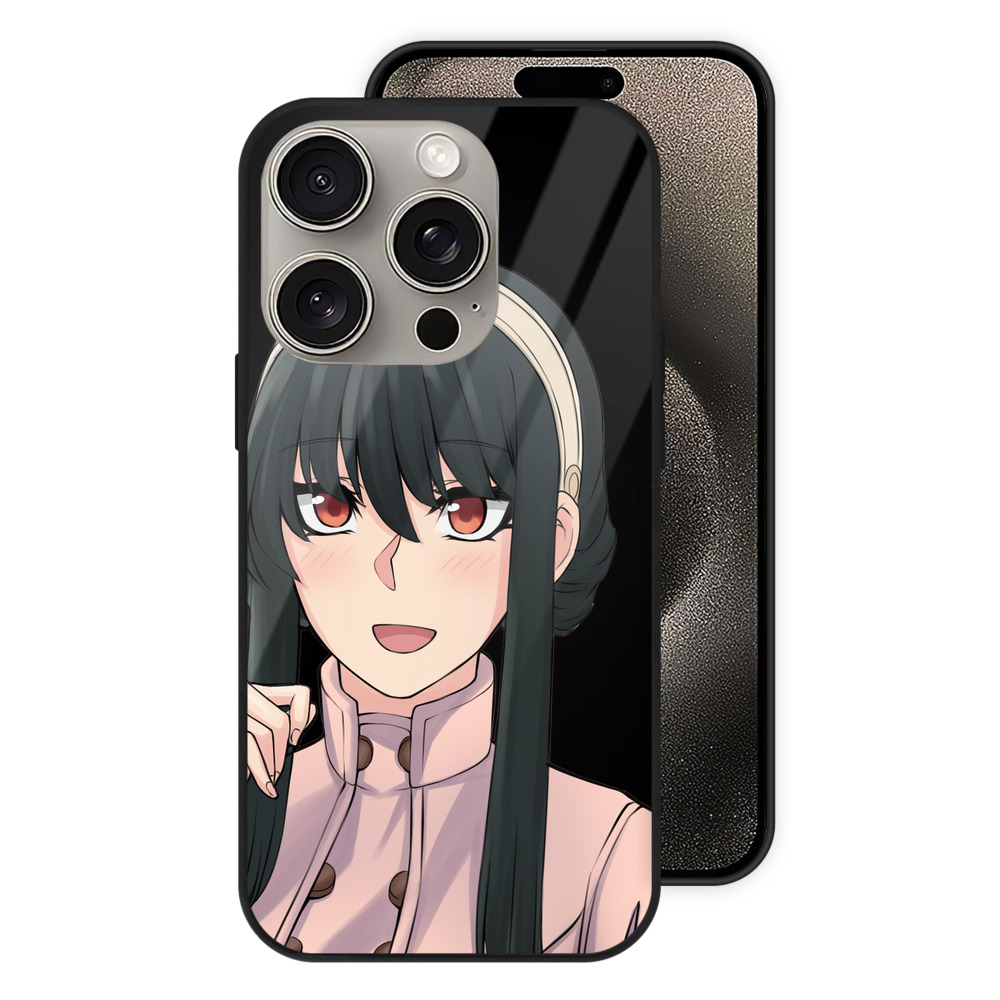 （画像用） SPY×FAMILY间谍家家酒 【iPhone15Pro対応】スマホケース 耐衝撃＆黄変防止 背面ガラス