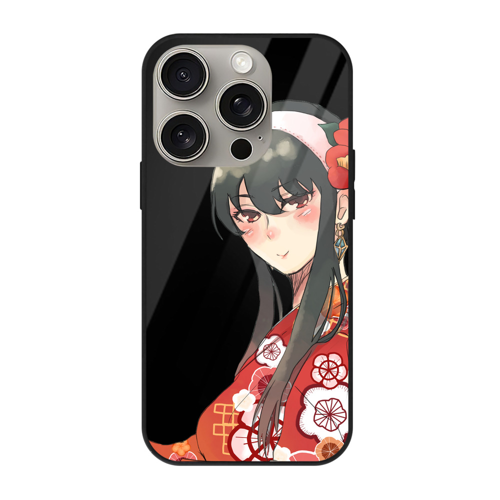（画像用） SPY×FAMILY间谍家家酒 【iPhone15Pro対応】スマホケース 耐衝撃＆黄変防止 背面ガラス