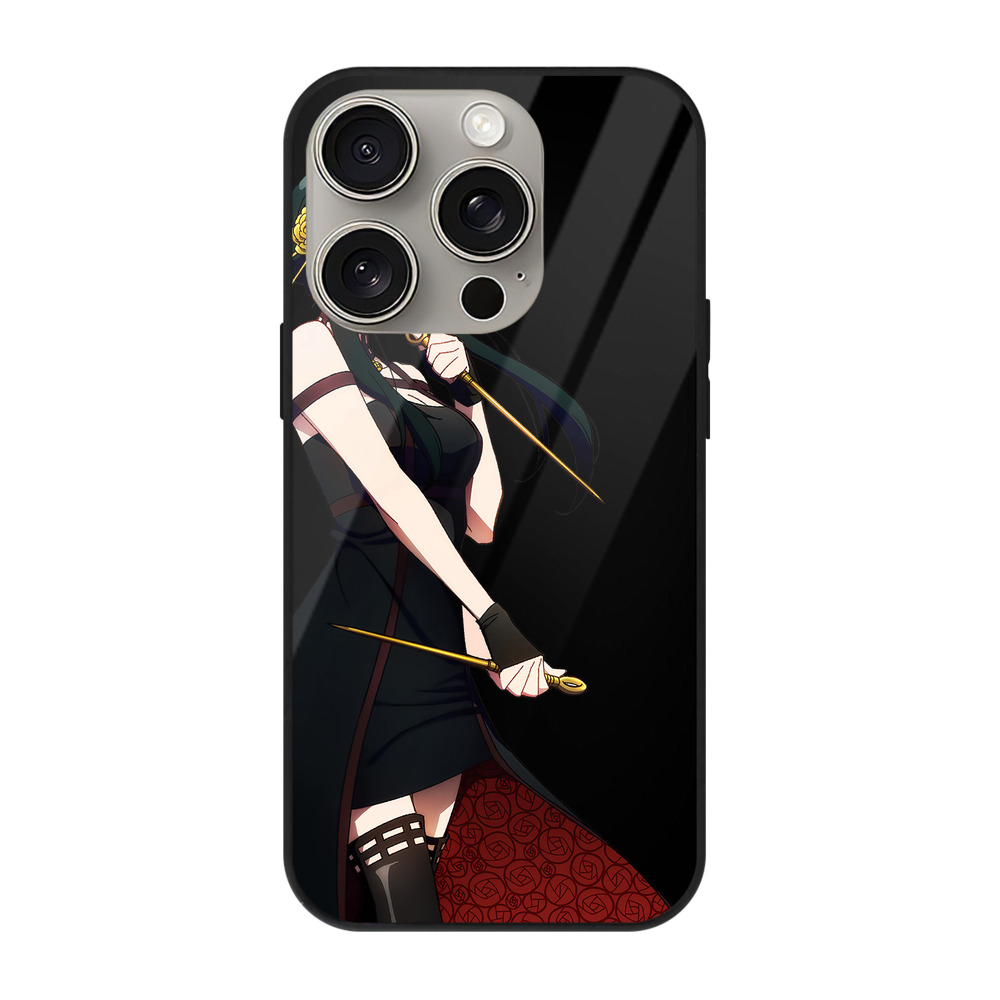 （画像用） SPY×FAMILY间谍家家酒 【iPhone15Pro対応】スマホケース 耐衝撃＆黄変防止 背面ガラス