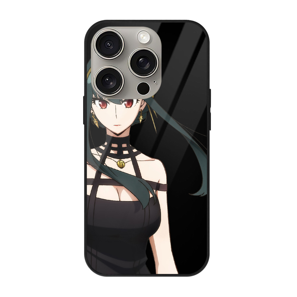 （画像用） SPY×FAMILY间谍家家酒 【iPhone15Pro対応】スマホケース 耐衝撃＆黄変防止 背面ガラス
