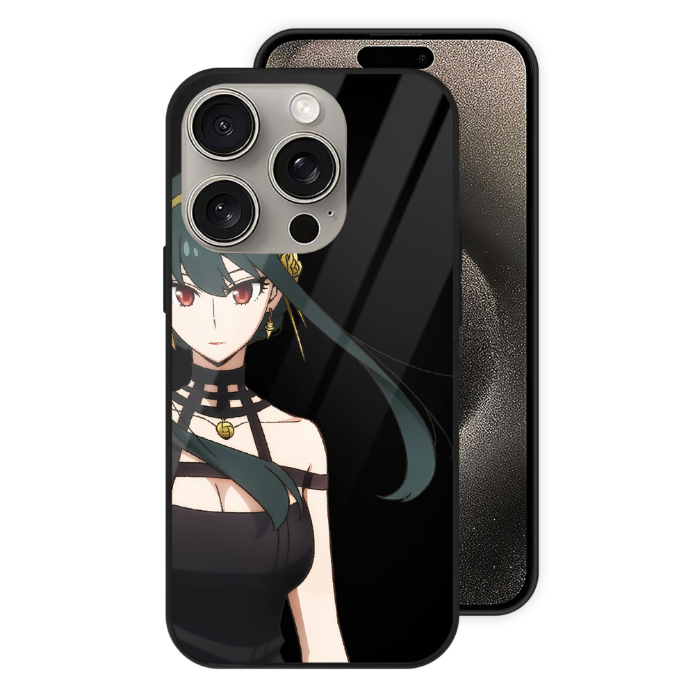 （画像用） SPY×FAMILY间谍家家酒 【iPhone15Pro対応】スマホケース 耐衝撃＆黄変防止 背面ガラス