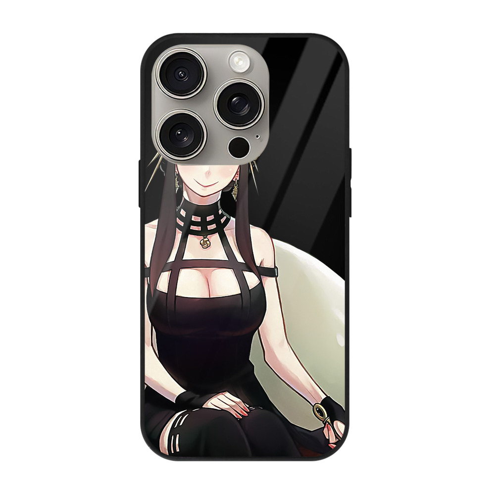 （画像用） SPY×FAMILY间谍家家酒 【iPhone15Pro対応】スマホケース 耐衝撃＆黄変防止 背面ガラス