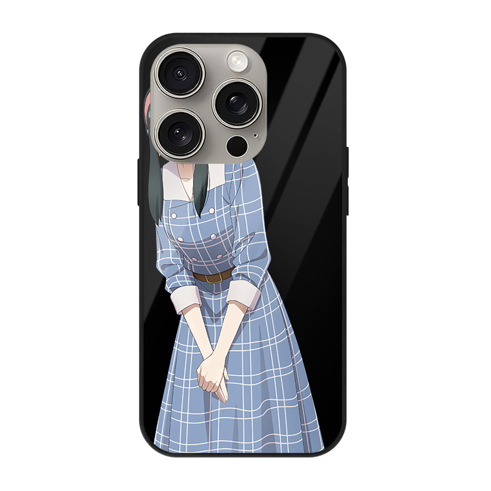 （画像用） SPY×FAMILY间谍家家酒 【iPhone15Pro対応】スマホケース 耐衝撃＆黄変防止 背面ガラス