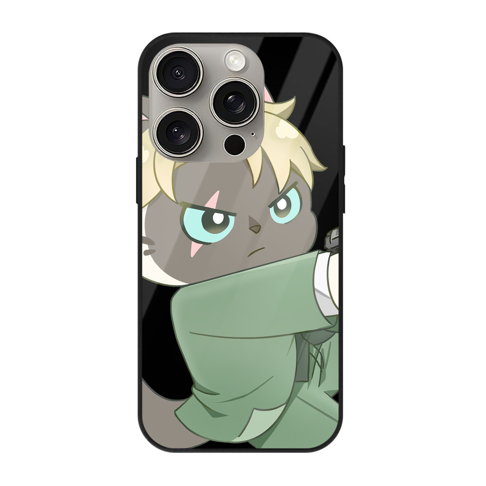 （画像用） SPY×FAMILY间谍家家酒 【iPhone15Pro対応】スマホケース 耐衝撃＆黄変防止 背面ガラス