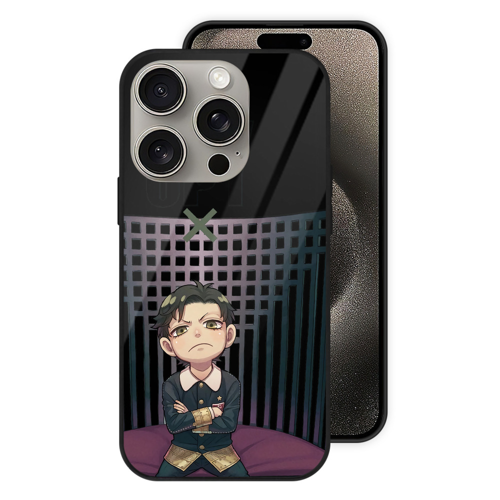 （画像用） SPY×FAMILY间谍家家酒 【iPhone15Pro対応】スマホケース 耐衝撃＆黄変防止 背面ガラス