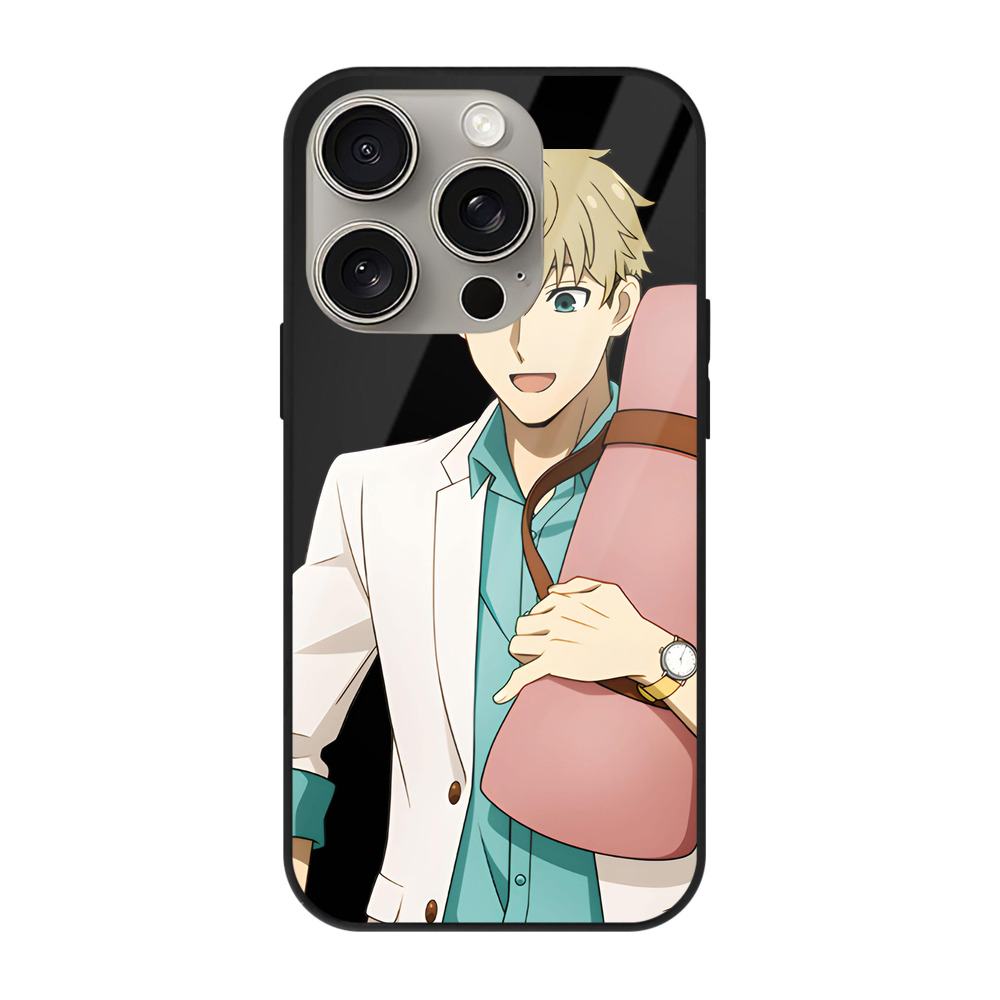 （画像用） SPY×FAMILY间谍家家酒 【iPhone15Pro対応】スマホケース 耐衝撃＆黄変防止 背面ガラス